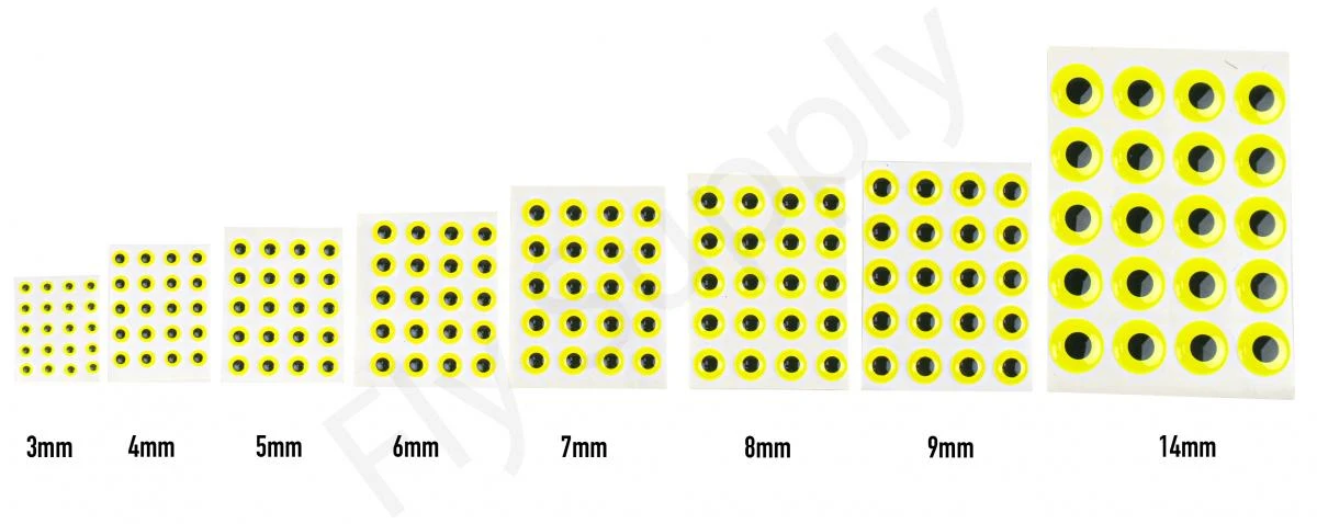 3D Epoxy Eyes Fluo Yellow 20pc 4 3D Epoxy Eyes Fluo Yellow 20pc - Image 2
