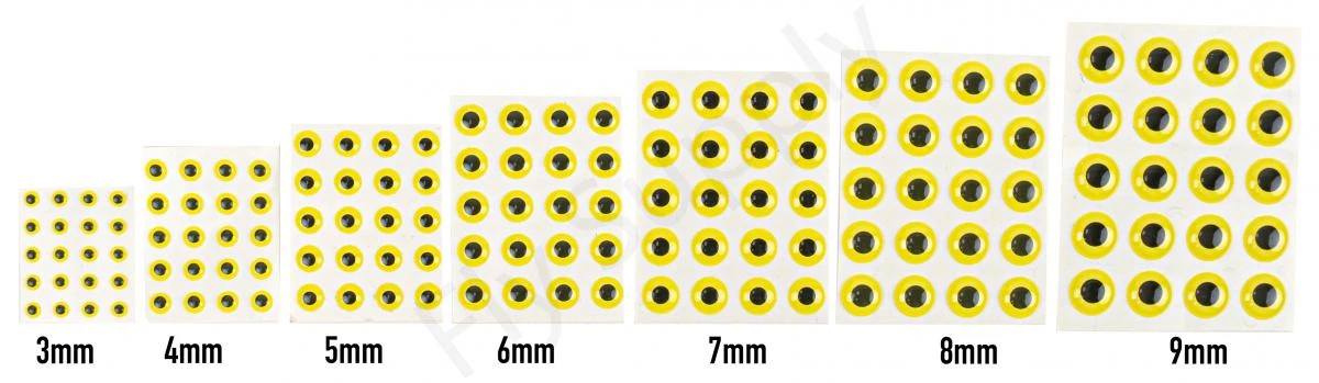 3D Epoxy Eyes Yellow 20pc 4 3D Epoxy Eyes Yellow 20pc - Image 2