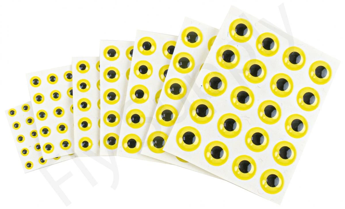 3D Epoxy Eyes Yellow 20pc 3 3D Epoxy Eyes Yellow 20pc
