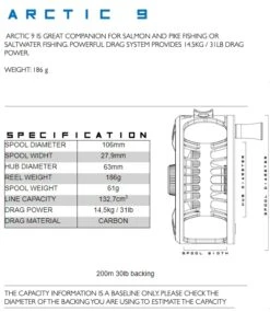 Alfa Arctic Reel Gun Smoke -Fishing Specialty Store Alfa Arctic Reel Gunsmoke ALFAARCTGS XXX arctic reel specs 9
