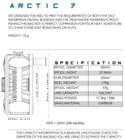 Alfa Arctic Reel Petrol Blue -Fishing Specialty Store Alfa Arctic Reel Petrol Blue ALFAARCTPB XXX arctic reel specs 7