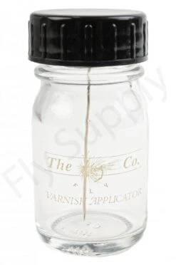 Clear Varnish Jar With Needle Empty