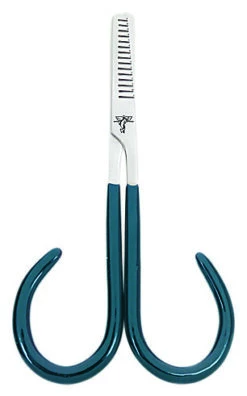 Dr. Slick Thinning Scissor 4 Inch Adjustable Open Loops Green PVC Handles Straight
