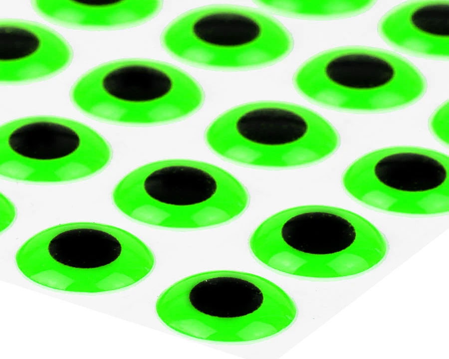 3D Epoxy Eyes Fluo Green 20pc 3 3D Epoxy Eyes Fluo Green 20pc