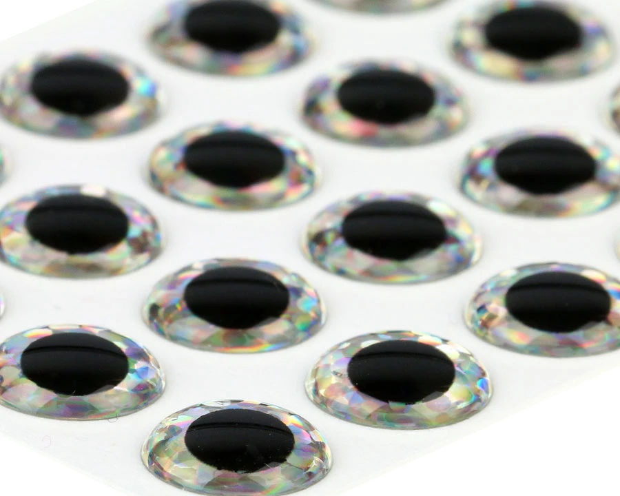 3D Epoxy Eyes Holographic Silver 20pc 3 3D Epoxy Eyes Holographic Silver 20pc