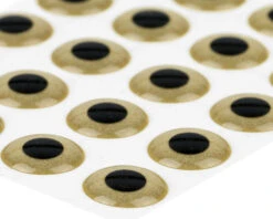 3D Epoxy Eyes Sand Gold 20pc
