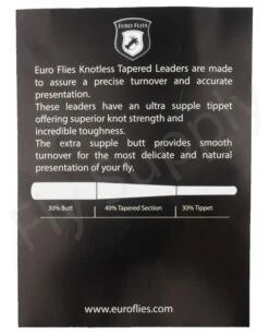 Euro Flies Supple Butt Tapered Leader 9ft 8 Euro Flies Supple Butt Tapered Leader 9ft -Fishing Specialty Store Euro Flies Supple Butt Tapered Leader 9ft EF SUPLEAD 9 XX dsc07674