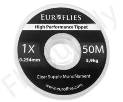 Euro Flies Supple Co-Polymer Tippet Spool 50mtr -Fishing Specialty Store Euro Flies Supple Co Polymer Tippet Spool 50mtr EF SUP50TIPPET XX 1x