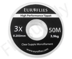 Euro Flies Supple Co-Polymer Tippet Spool 50mtr -Fishing Specialty Store Euro Flies Supple Co Polymer Tippet Spool 50mtr EF SUP50TIPPET XX 3x