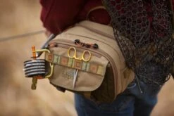 Fishpond Blue River Chest/Lumbar Pack Khaki/Sage Green -Fishing Specialty Store Fishpond Blue River ChestLumbar Pack KhakiSage Green BRCP KS blueriver onriver 1