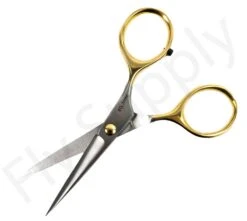 Fly Scene Gold Plated Hair Scissor Adjustable Tension 4 1/2 Inch -Fishing Specialty Store Fly Scene Gold Plated Hair Scissor Adjustable Tension 4 12 inch 05 20000 dsc07393 bewerkt 2