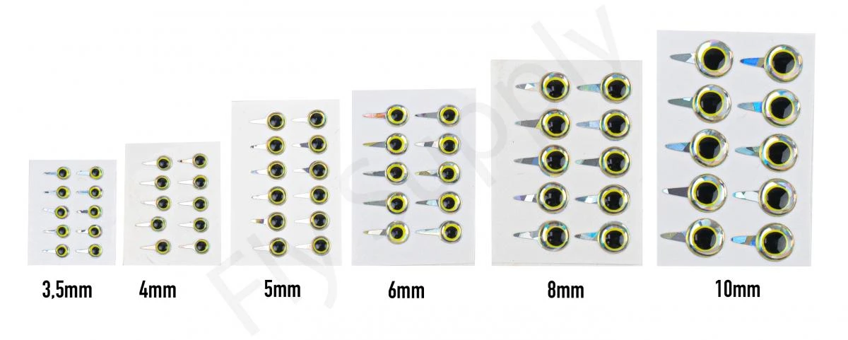 Funky Tab Eyes Mirage/Chartreuse 10pc 4 Funky Tab Eyes Mirage/Chartreuse 10pc - Image 2