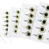 Funky Tab Eyes Mirage/Chartreuse 10pc -Fishing Specialty Store Funky Tab Eyes MirageChartreuse 10pc FNKY TE MC X dsc04604 bewerkt