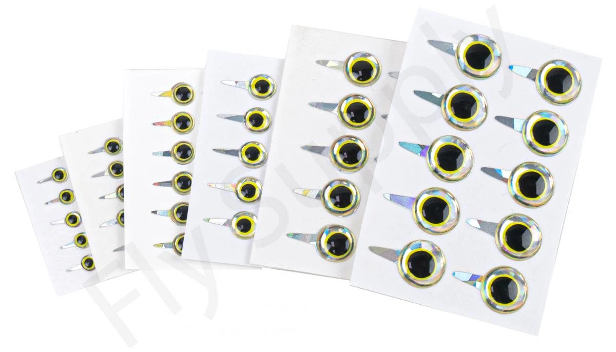 Funky Tab Eyes Mirage/Chartreuse 10pc 3 Funky Tab Eyes Mirage/Chartreuse 10pc