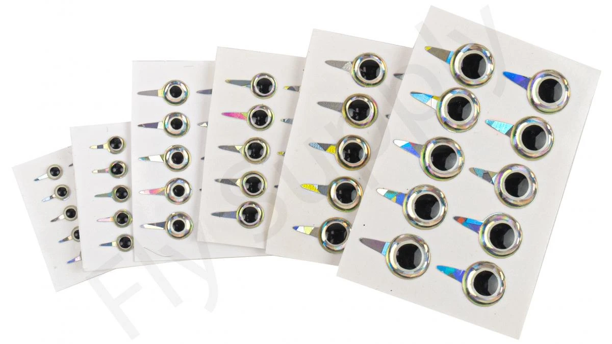 Funky Tab Eyes Mirage/White 10pc 3 Funky Tab Eyes Mirage/White 10pc