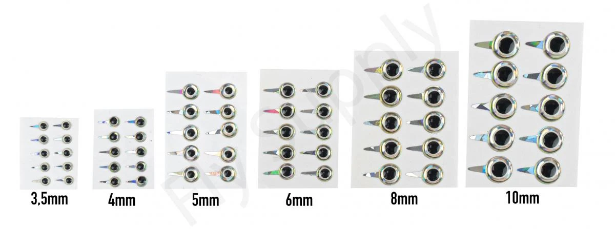 Funky Tab Eyes Mirage/White 10pc 4 Funky Tab Eyes Mirage/White 10pc - Image 2