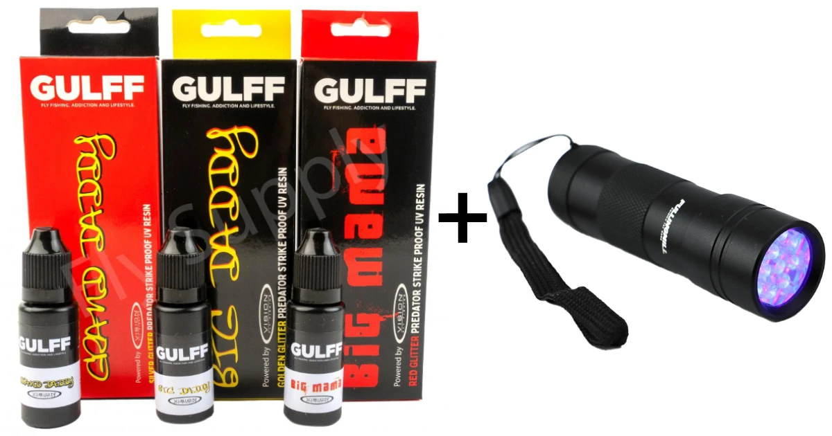 Gulff Predator UV Fly Resin Kit With UV Torch 3 Gulff Predator UV Fly Resin Kit With UV Torch