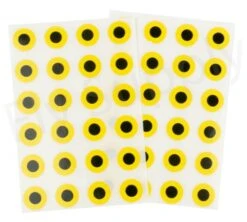 Stick On Eyes Black/yellow