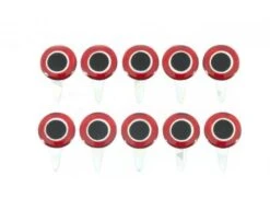 Funky Tab Eyes Red/Silver 10pc