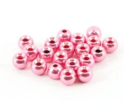 Tungsten Beads Pink Metallic 25pc