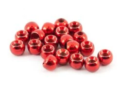 Tungsten Beads Red Metallic 25pc