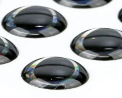 Ultra 3D Epoxy Eyes Black Silver 20pc
