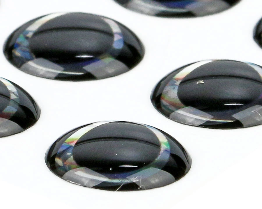 Ultra 3D Epoxy Eyes Black Silver 20pc 3 Ultra 3D Epoxy Eyes Black Silver 20pc