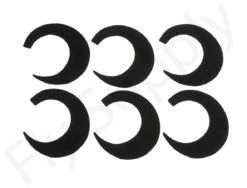 Wiggle Tails Medium 6pc Original Pacchiarini’s -Fishing Specialty Store Wiggle Tails Medium 6pc Original Pacchiarinis FSTYING WTM X black