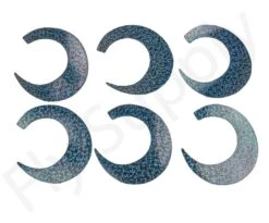 Wiggle Tails Medium 6pc Original Pacchiarini’s -Fishing Specialty Store Wiggle Tails Medium 6pc Original Pacchiarinis FSTYING WTM X holographic black