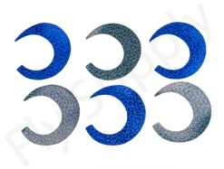 Wiggle Tails Medium 6pc Original Pacchiarini’s -Fishing Specialty Store Wiggle Tails Medium 6pc Original Pacchiarinis FSTYING WTM X holographic black blue