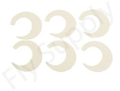 Wiggle Tails Medium 6pc Original Pacchiarini’s -Fishing Specialty Store Wiggle Tails Medium 6pc Original Pacchiarinis FSTYING WTM X white