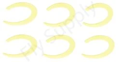 Wiggle Tails Medium 6pc Original Pacchiarini’s -Fishing Specialty Store Wiggle Tails Medium 6pc Original Pacchiarinis FSTYING WTM X yellow skin