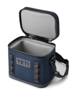 YETI Hopper Flip 8 Soft Cooler Navy -Fishing Specialty Store YETI Hopper Flip 8 Soft Cooler Navy SKU E160 NVY w hopper flip 8 navy 3qtr open 7927 b 1