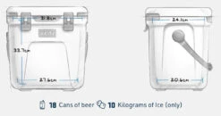 YETI Roadie 24 Cool Box White -Fishing Specialty Store YETI Roadie 24 Cool Box White SKU 0111 WHI roadie24 binnekant