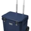 YETI Roadie 60 Wheeled Cool Box Navy -Fishing Specialty Store YETI Roadie 60 Wheeled Cool Box Navy SKU 0122 NVY w 220022 site studio hard coolers roadie 60 navy 3qtr front handle up 7791 primary b 2400x2400