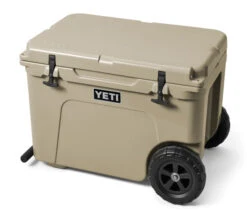 YETI Tundra Haul Wheeled Cool Box Tan -Fishing Specialty Store YETI Tundra Haul Wheeled Cool Box Tan SKU 0106 TAN tundra haul tan 3qtr handle down lid down 3388 b 2