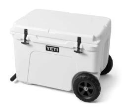 YETI Tundra Haul Wheeled Cool Box White -Fishing Specialty Store YETI Tundra Haul Wheeled Cool Box White SKU 0106 WHI tundra haul white 3qtr handle down lid down 3397 b 2