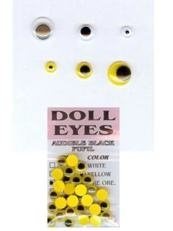 Doll Eyes Black/Yellow -Fishing Specialty Store doll eyes20Yellow