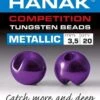 Hanak Tungsten Metallic Dark Violet Slotted Jig Beads 20pc -Fishing Specialty Store hanak metallic Dark20Violet tungsten beads