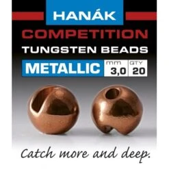 Hanak Tungsten Metallic Brown Slotted Jig Beads 20pc