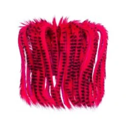 Barred Rabbit Half Skin Zonker 4mm -Fishing Specialty Store wapsi barred rabbit half skin zonked 4mm fluo20red